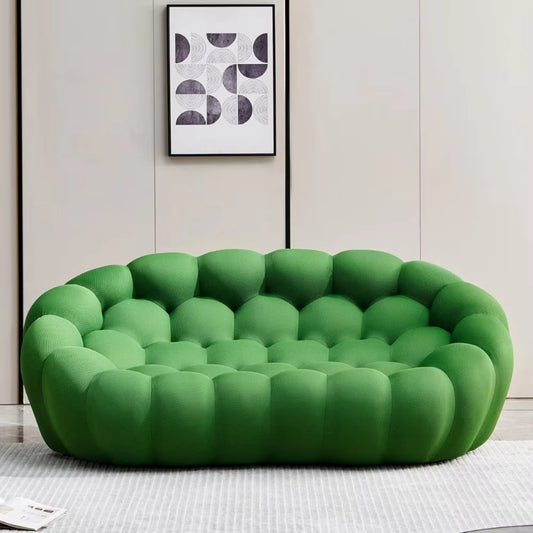 74.8'' Modern Loveseat Sofa,Upholstered Comfy,Modern 2 Seater Bubble Sofa with 3D Honeycomb Shape for Living Room,Bedroom