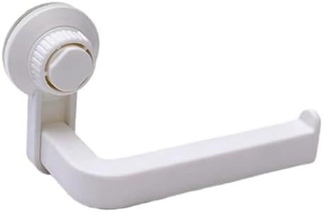 Enbebamd Suction Cup Toilet Paper Holder with Towel Rack White