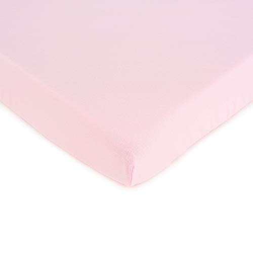SheetWorld Fitted Cotton Jersey Crib Sheet 24x42 Baby Pink Made in USA