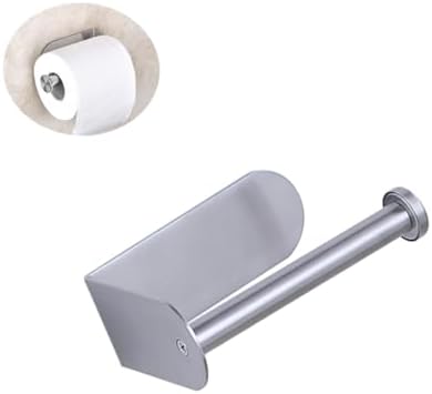 Homoyoyo Non-Slip Toilet Paper Holder Adhesive Brushed Finish Easy Install