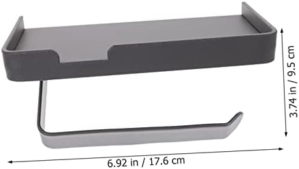 Garneck Dual-Use Toilet Paper Holder with Storage Shelf
