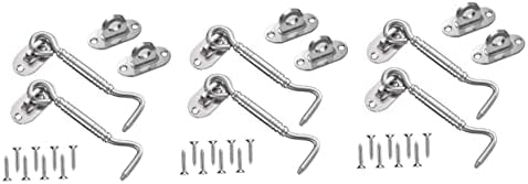 SHAUNI 4Pcs Silver Barn Door Latches with Mounting Screws