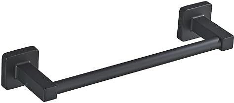 KUUBTH 12 Inch Matte Black Stainless Steel Towel Bar