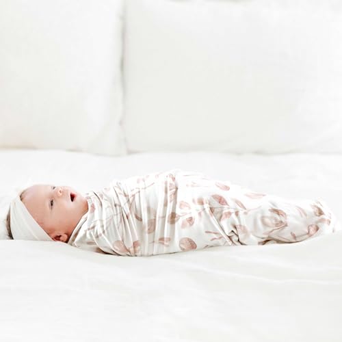 GRSSDER Swaddle Blankets 2 Pack Super Soft Jersey Knit for Baby Girls