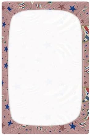 KICPOAY Fitted Crib Sheets with Star Pattern