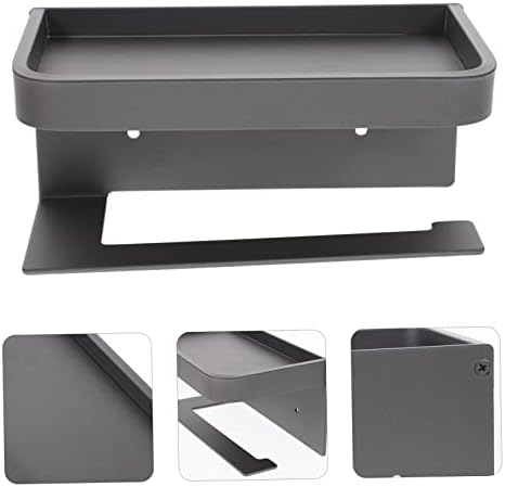 SEWOART Toilet Tissue Holder Shelf Aluminum Wall-Mounted Storage Rack