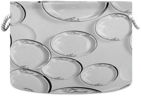 YETTASBIN Large Round Cotton Rope Storage Basket