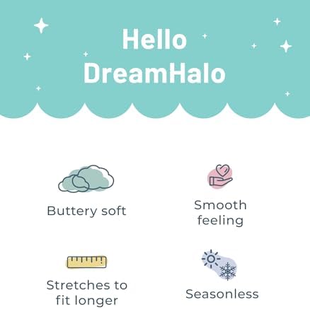 DREAMHALO Newborn Swaddle Blanket with Hat Set