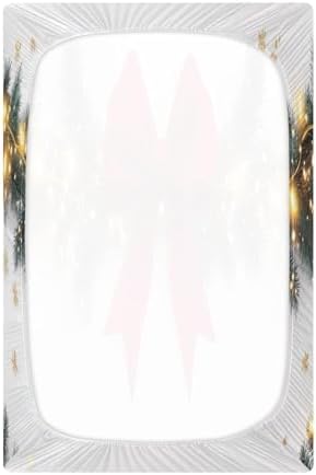 Wassud Christmas Garland Red Bow Crib Sheets Pack