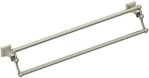 Moen Retreat 24-Inch Wall Mount Double Towel Bar Brushed Nickel