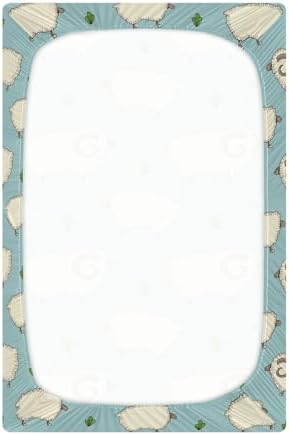 KICPOAY Sheep and Leaves Stretchy Crib Sheets