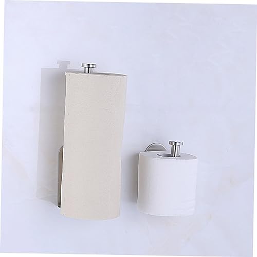 Homoyoyo Non-Slip Toilet Paper Holder Adhesive Brushed Finish Easy Install