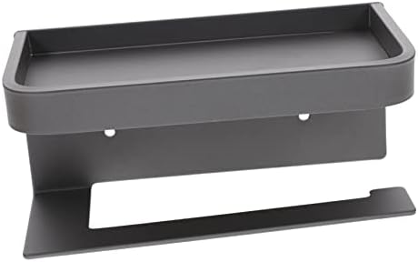 STOBOK Wall Mounted Toilet Paper Holder with Shelf