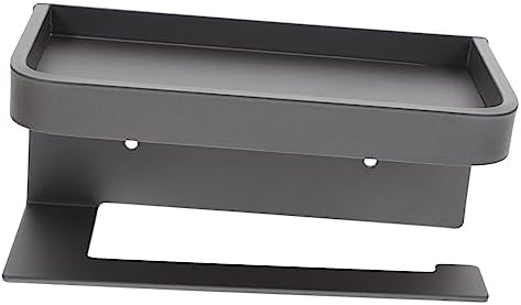 Mikikit Wall Mounted Toilet Paper Holder with Shelf