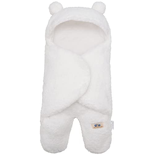 BlueSnail Newborn Swaddle Blanket with Hat 0-3M