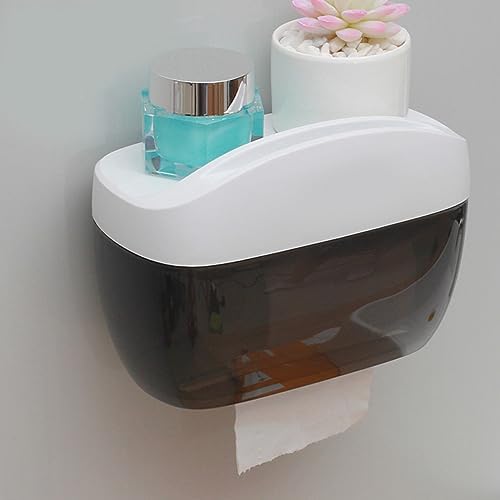 BRIGHTFUFU Self-Adhesive Toilet Paper Holder Pp Material Sturdy Roll Rack