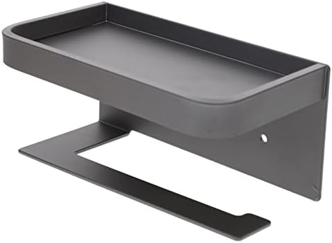 Wall-Mounted Toilet Paper Holder with Shelf