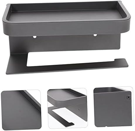 POPETPOP Wall Mount Toilet Paper Holder with Shelf