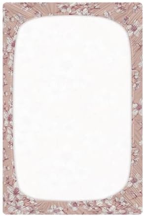 Wassud Elegant Cherry Blossoms Crib Sheets for Boys Girls