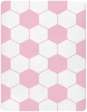 KICPOAY Fitted Crib Sheets Soccer Pattern 39x27in