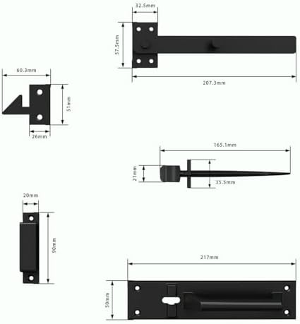 WEWORTH Heavy Duty Aluminum Gate Latch