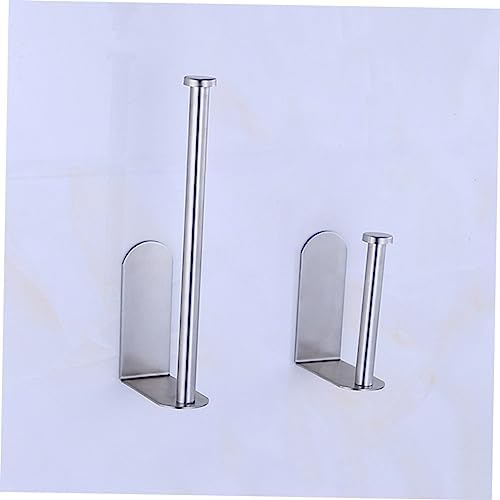 Homoyoyo Non-Slip Toilet Paper Holder Adhesive Brushed Finish Easy Install