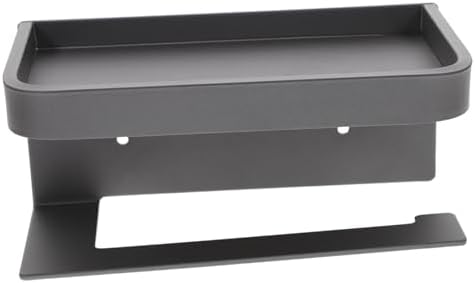 Bathroom Toilet Paper Holder Wall-Mounted Aluminum Shelf Storage Stand