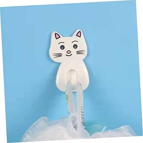 9pcs Cat Shaped Towel Hooks for Bathroom Storage
