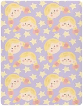 Cute Girl Star Crib Sheets Stretchy Playard Sheets for Baby