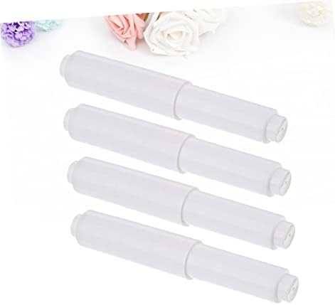 Veemoon White Toilet Paper Holder 4pcs Modern Bathroom Organizer
