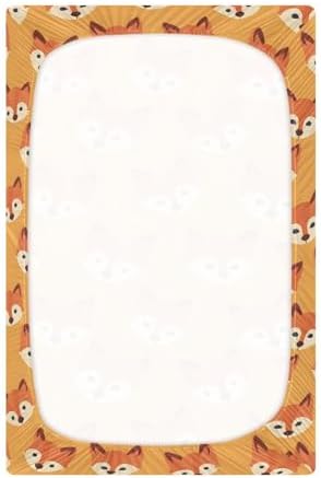 ALAZA Fox Forest Crib Sheets for Baby Bedding