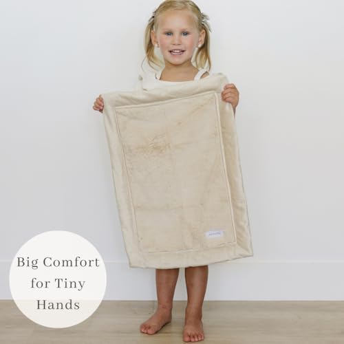 SARANONI Mini Baby Security Blanket Ivory 15x20