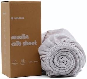 Cottonsis Muslin Crib Sheet 52x28 Organic Turkish Cotton