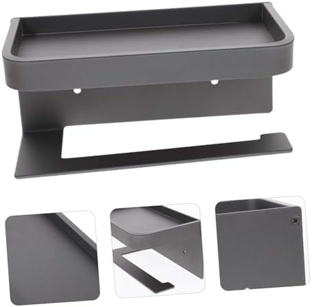 NULYLU Wall-Mounted Toilet Paper Holder with Shelf