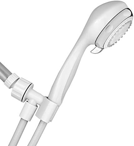 Waterpik 6-Mode Handheld Shower Head with 5-Foot Hose Classic White
