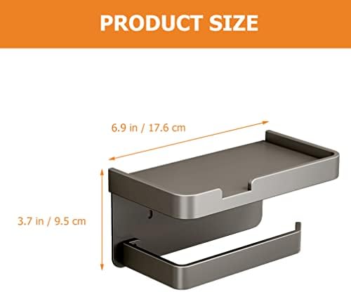 Angoily Toilet Paper Holder with Shelf and Tissue Storage