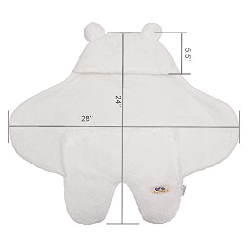 BlueSnail Newborn Swaddle Blanket with Hat 0-3M