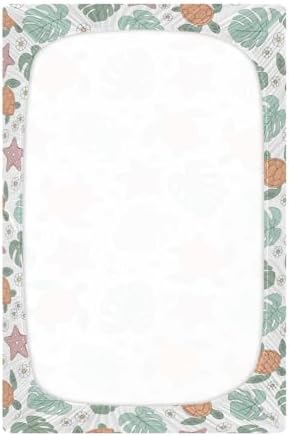 KICPOAY Fitted Crib Sheets with Turtle Starfish Pattern