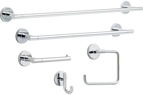 Delta 18 in Wall Mount Towel Bar in Polished Chrome