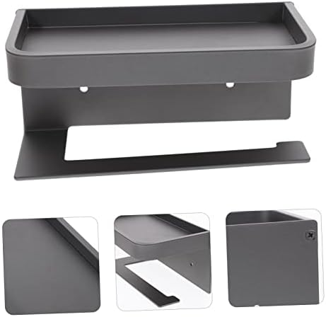 ORFOFE Wall-Mounted Toilet Tissue Holder with Shelf