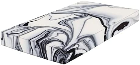 XISUNYA Marble Print Crib Fitted Sheet 28x52