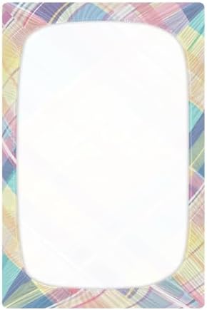 JIPONI Tartan Plaid Crib Sheet - Soft Breathable Fitted