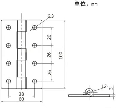304 Stainless Steel Cupboard Door Hinge 1Pcs Heavy Duty