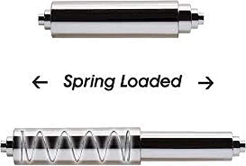 Arista Spring Loaded Toilet Paper Holder Rod Replacement 2 Pack Satin Nickel