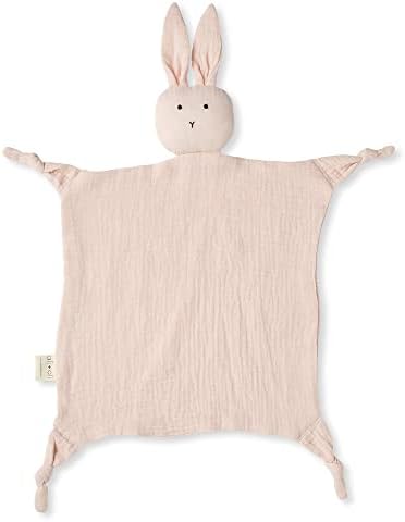 AliOli Cuddle Bunny Security Blanket - Soft Muslin for Babies