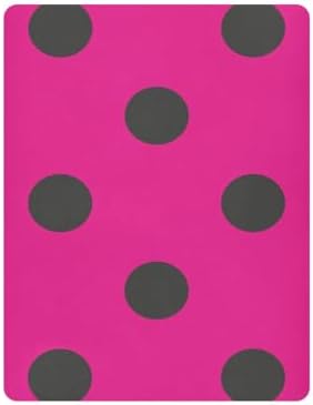 Hot Pink Polka Dots 52x28 Crib Sheets