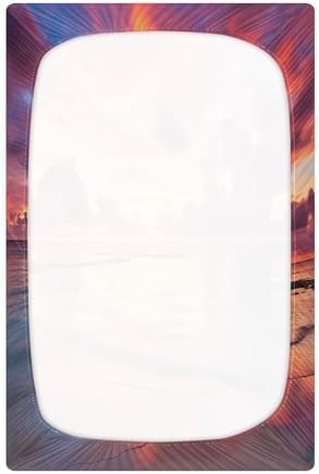 Wassud Vibrant Sunset Crib Sheets Set