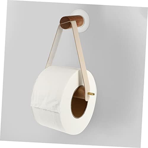 SEWOART Toilet Paper Holder Wall Mounted Wooden Sturdy