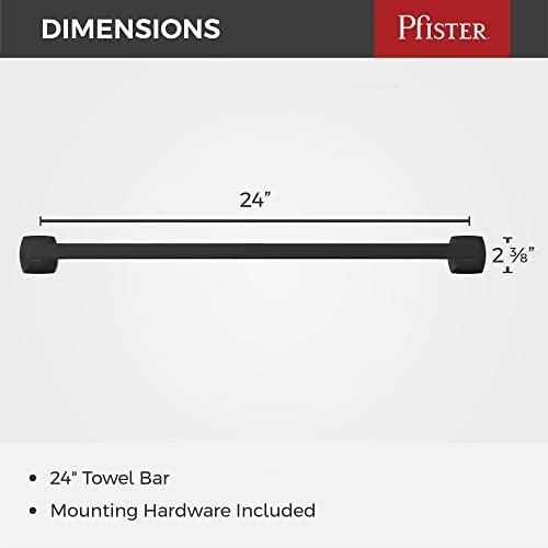 Pfister Vaneri Towel Bar 24-Inch Matte Black