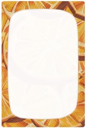 ALAZA Orange Lemon Yellow Crib Sheets for Girls and Boys